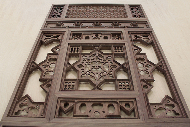 Artistic walnut panel